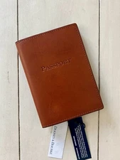 NWT Dooney & Bourke Concord Leather Passport Case Tan