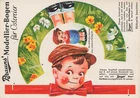 Advertising modelling sheet Easter eggs Brown's egg colors around 1950 craft sheet boy