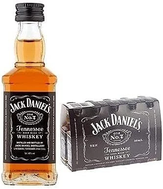 10 x Jack daniel's Tennessee Whiskey 5 cl vol miniature (Bottiglie di PET)