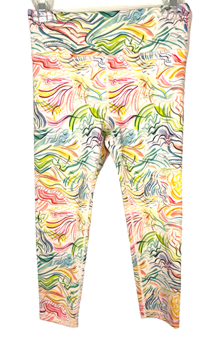 Athleta Girl High Rise Printed Chit Chat Capri Size XL/14