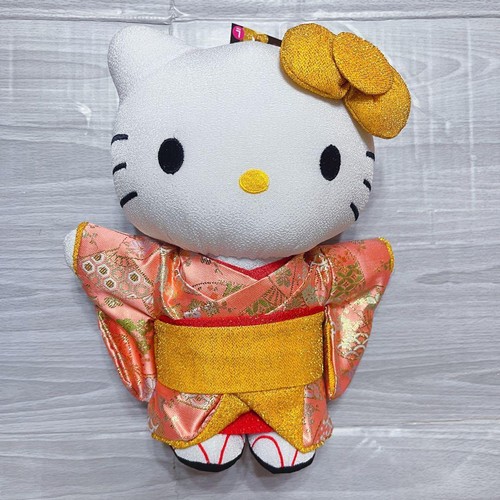 Hello Kitty Haro Sai Chirimen Japanese Doll Stuffed Toy Kimono Best