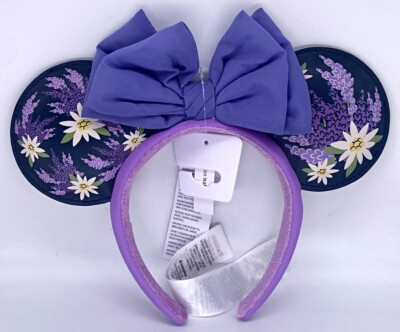 Disney Parks French Lavender Lilac Purple Flower Minnie Mouse Ears Headband s-l400.jpg main image 4