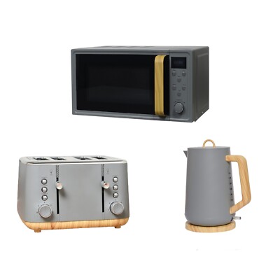 Slice Toaster Silver Microwave Toaster And Kettle Set Haden
