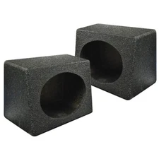 2 X QPOWER QBOMB 6×9" WEDGE STYLE SEALED EMPTY SPEAKER BOX ENCLOSURES BED LINER