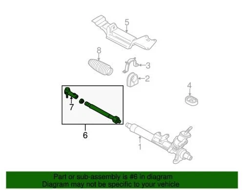 Conjunto de varilla de amarre de dirección original Volkswagen 1998-2010 Beetle Jetta 1J0-422-804H Foto 4 de 4