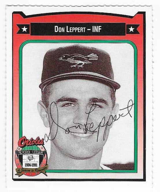 1991+AllTime+Baltimore+Orioles+Team+Issue++23261+Don+Leppert for