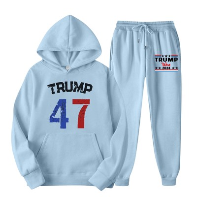 Track Suits for Women Men Trump  2-Piece Outfit Pocket Hoodies with Pants