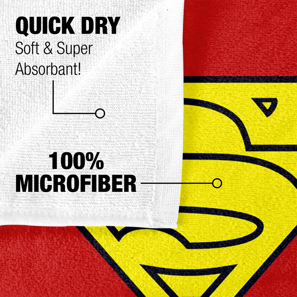 Superman Beach Towel, 30"x60", Superman Cape Logo Beach Towel - Image 4 of 4