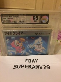Ice Climber FAMICOM JAPAN RELEASE 1985 W/ BARCODE /FF LOGO VGA 95 ARCHIVAL CASE