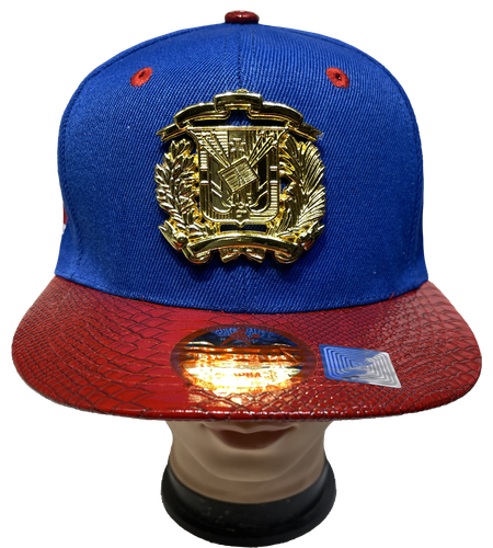 DOMINICANA Flag Metal Snapback Cap 