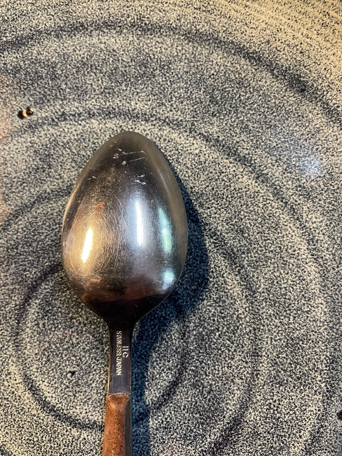 Vintage Silverware Cutlery Set 19 Pieces Brown Wood Inlaid Handle