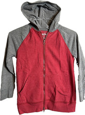 Hoodie Boys Small Red Gray Full Zip Pockets Urban Pipeline