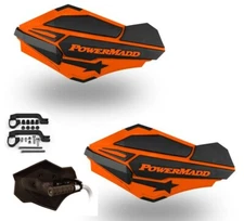 Powermadd Sentinel Hand Guards Kit Black Orange Armor Mount Honda TRX 450R