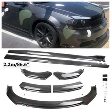 Carbon Fiber Style Front Bumper Lip Body Kits Side Skirt 2.2m For Dodge Avenger