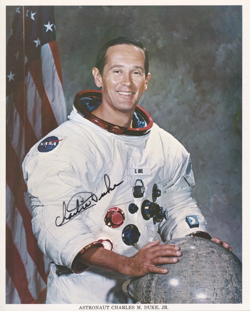 CHARLES CHARLIE DUKE Autographed Signed NASA Photograph Apollo 16