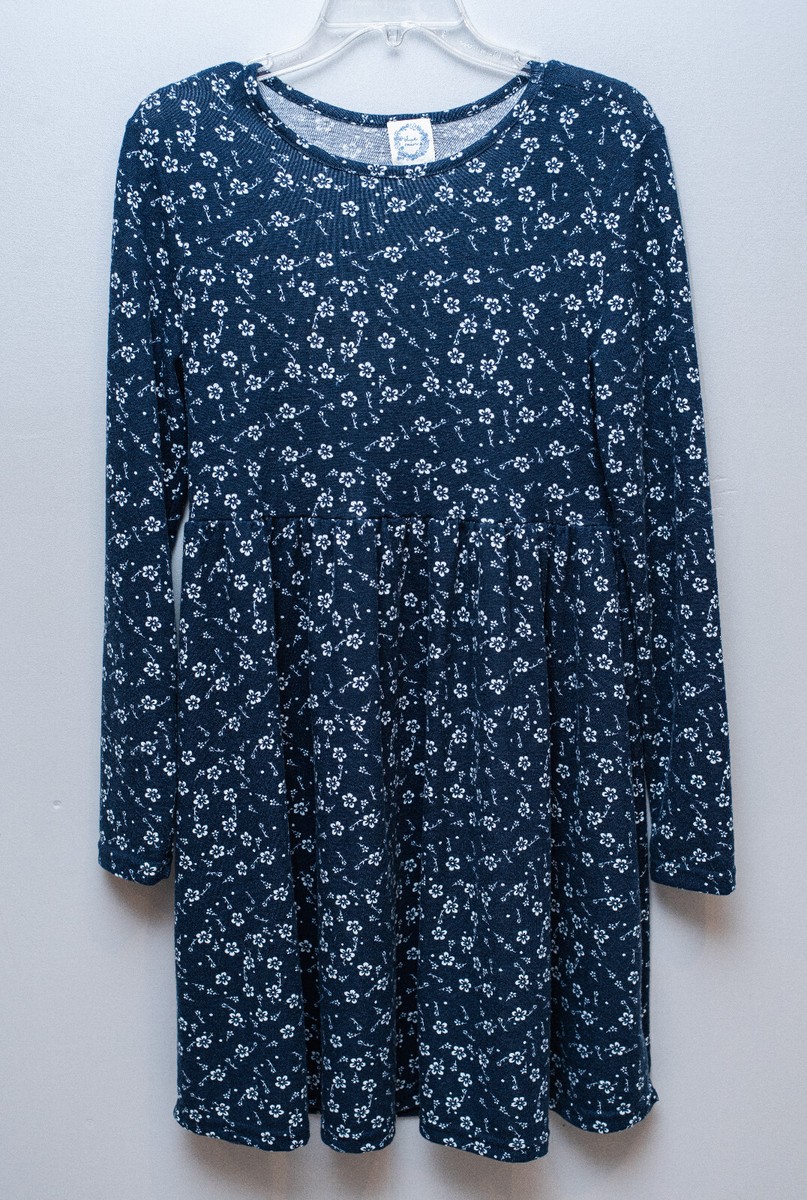 francesca's blue rain dress Francesca Floral Fit & Flare Midi Dress