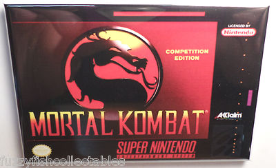 Mortal Kombat Competition SNES Game Box 2'' x 3'' Fridge Locker MAGNET Nintendo