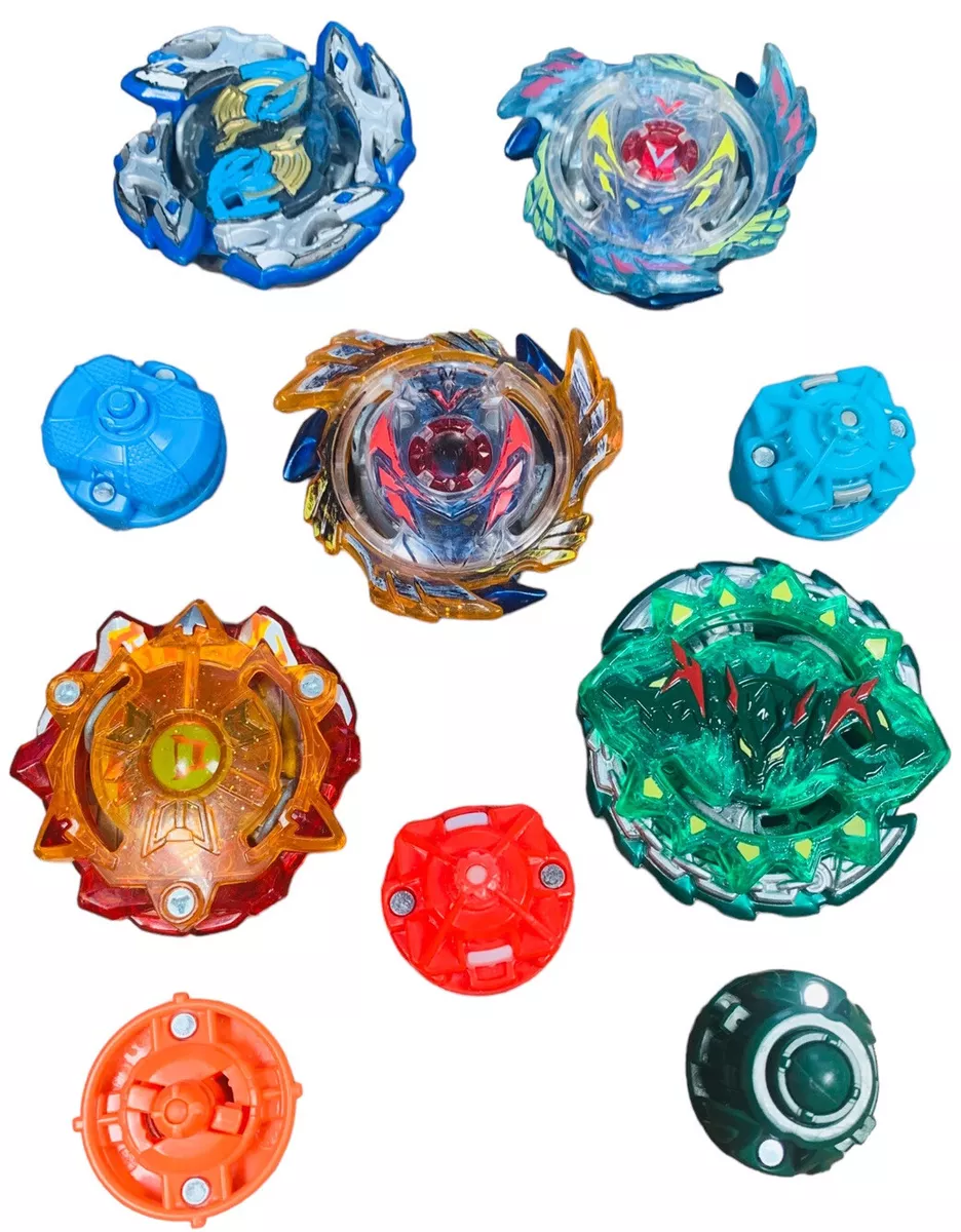 Beyblade Burst Hasbro lot of 5 Beyblades + 2 Random Launchers Anime Bey Toys