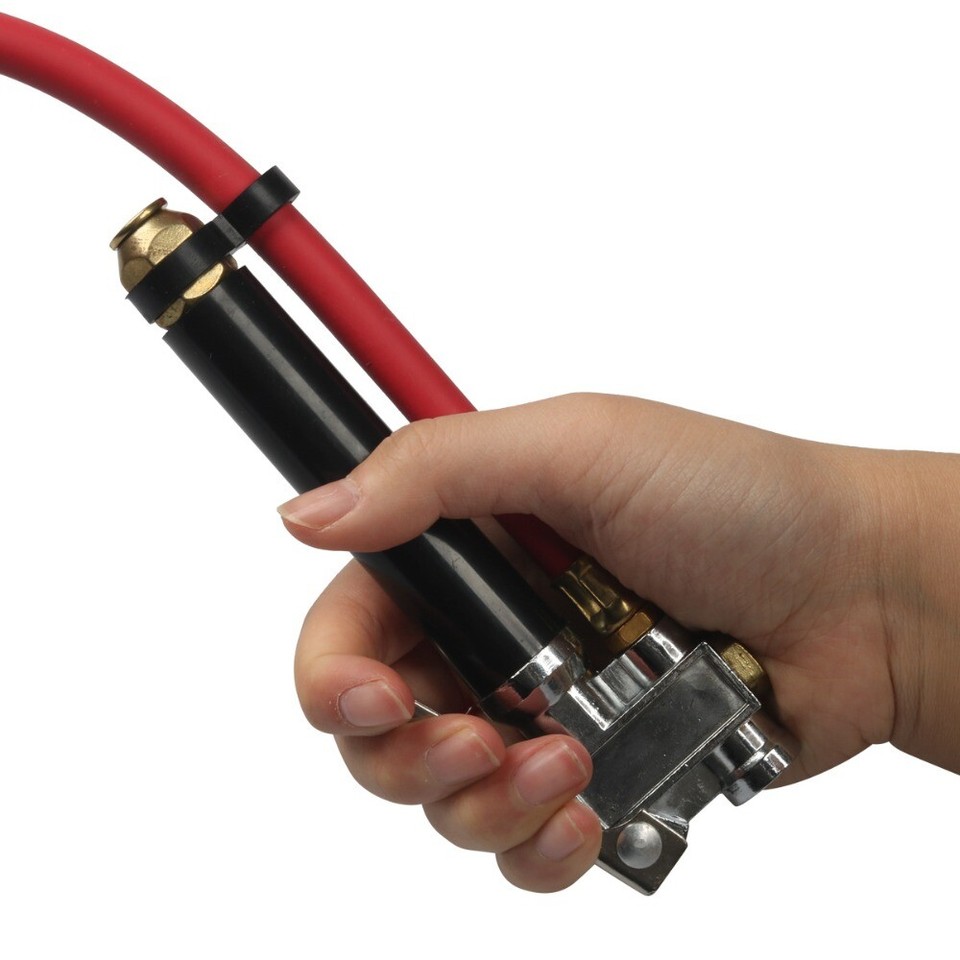 Heavy Duty Tire Inflator Gauge 12 Inch Pressure Gauge Stem Valve Caps