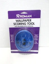 Roman Wallpaper Scoring Tool Oval No Slip Soft Grip 4 Steel Blades