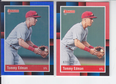 (2) 2022 Donruss Tommy Edman Blue Foil + Red /2022 Cardinals #270 | eBay