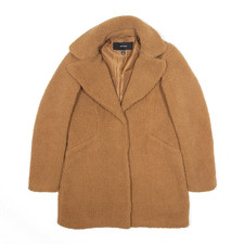 Vera Moda Womens Teddy Fleece Overcoat Jacket Cream Xs