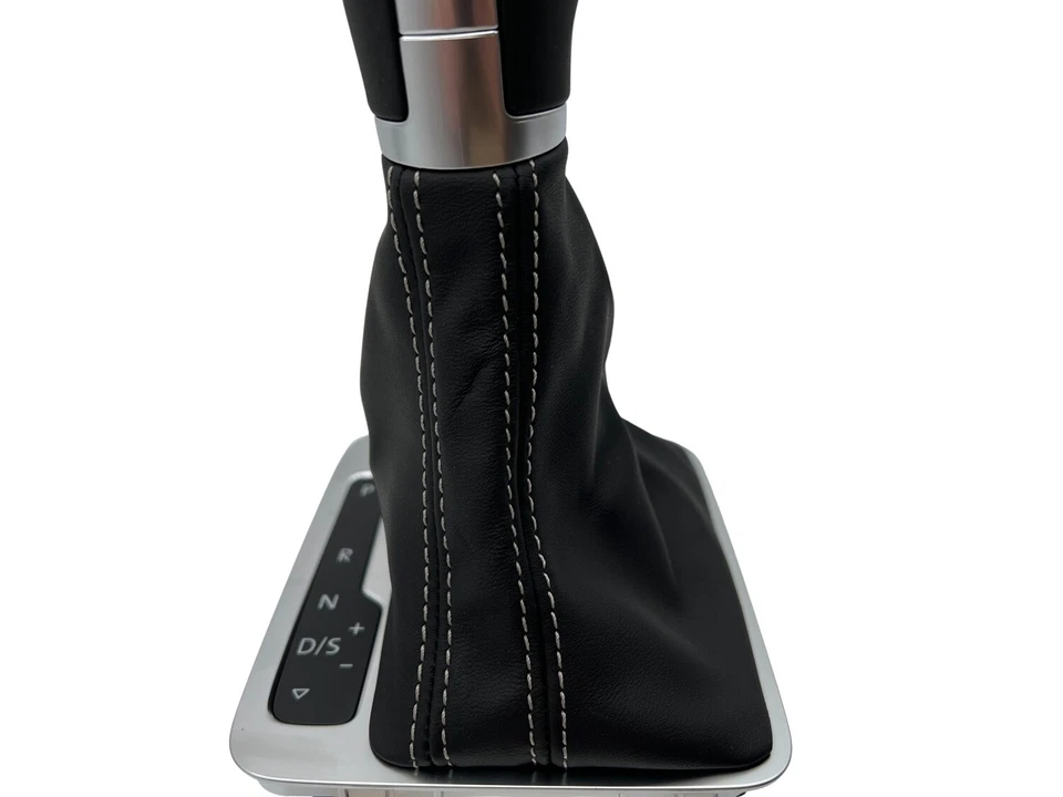 Original VW Gear Knob Cover Touareg 7P Gear Bag Leather Black Automatic - Image 3 of 4