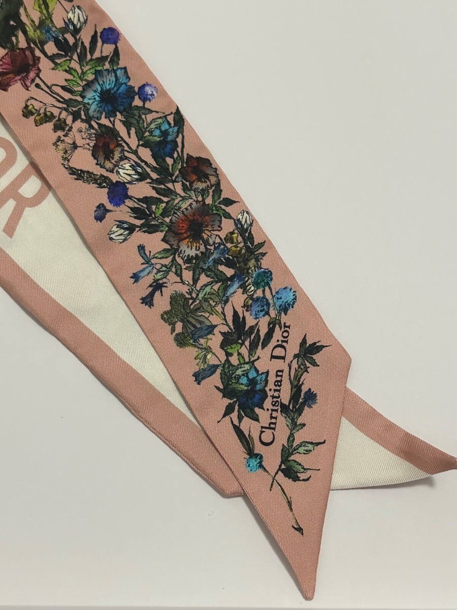 Dior Silk D-Millefiori Mitzah Scarf Pink/Floral | eBay