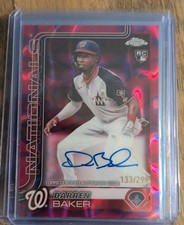 2025 Topps Chrome Darren Baker RC Auto Magenta Purple Lava Refractor /299 #RA-DB