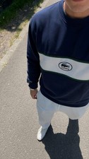 Lacoste Sweatshirt Pullover Navy Weiß Logo 2...