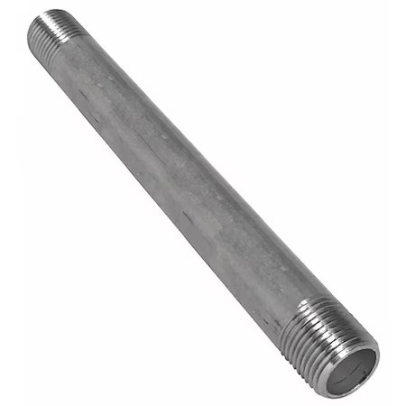 Zoro Select T4bnk17 3" Mnpt X 2 Ft. Tbe 304 Stainless Steel Pipe Sch 40, T4bnk17