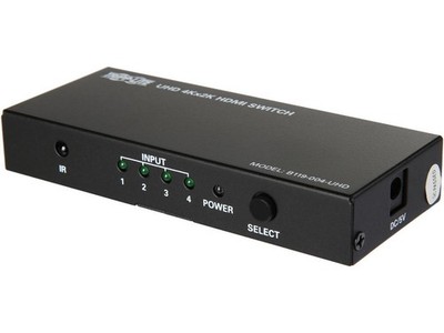 Tripp Lite 4-Port HDMI Switch for Video and Audio, 4K x 2K UHD @ 60 Hz (HDMI F/4
