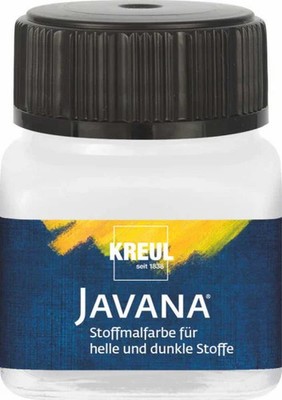 Kreul Javana Stoffmalfarbe für helle und dunkle Stoffe weiss 20 ml  Textilfarben