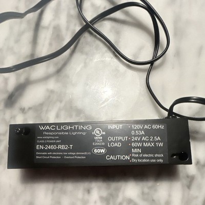 WAC Lighting EN-2460-RB2-T EN Series Class 2 120V-24V AC 60W 2.5A