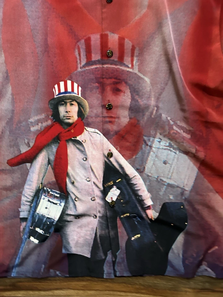 Camisa De Colección Rolling Stones Charlie Watts Abotonada Manga Corta Libélula XL Foto 4 de 4