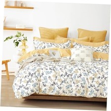 Yellow Floral Cotton Full/Queen 90" 90" Floral Botanical - Yellow  Off White