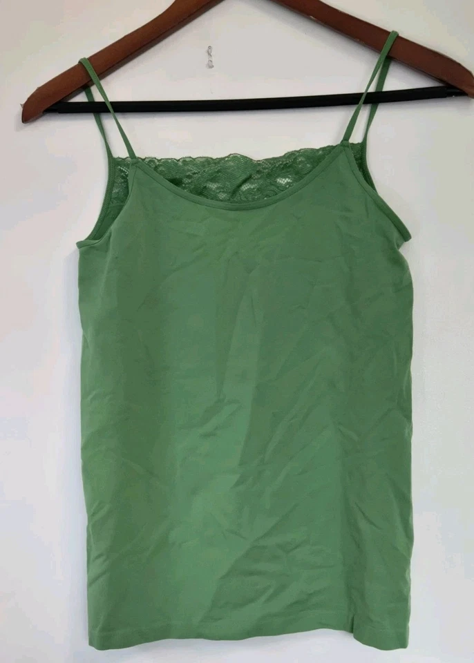 The Limited Cami Mujer L Kelly Verde Y2K Encaje Romántico Coqueta Tanque Hada Foto 4 de 4