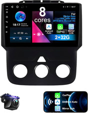 Car Stereo Wireless CarPlay for Dodge Ram 1500/2500/3500 2013 2018 Manual AC
