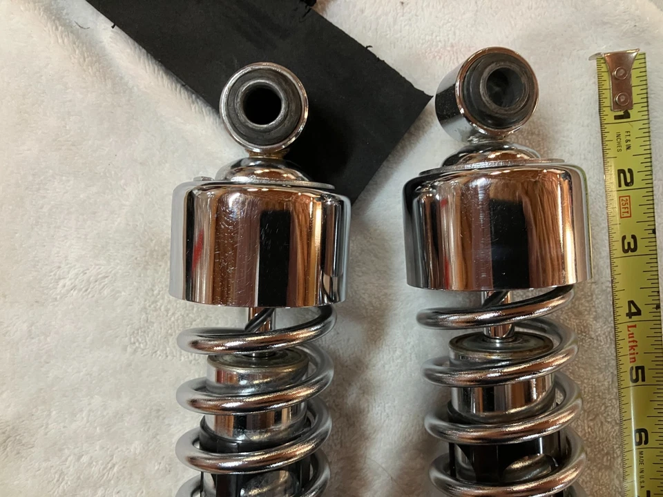 harley davidson 883 1200 sportster chrome rear shocks 11 3/4 cc - Image 3 of 4