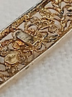 Antique Filigree Silver and Gold Tone Brooch marked Germany — photo 2