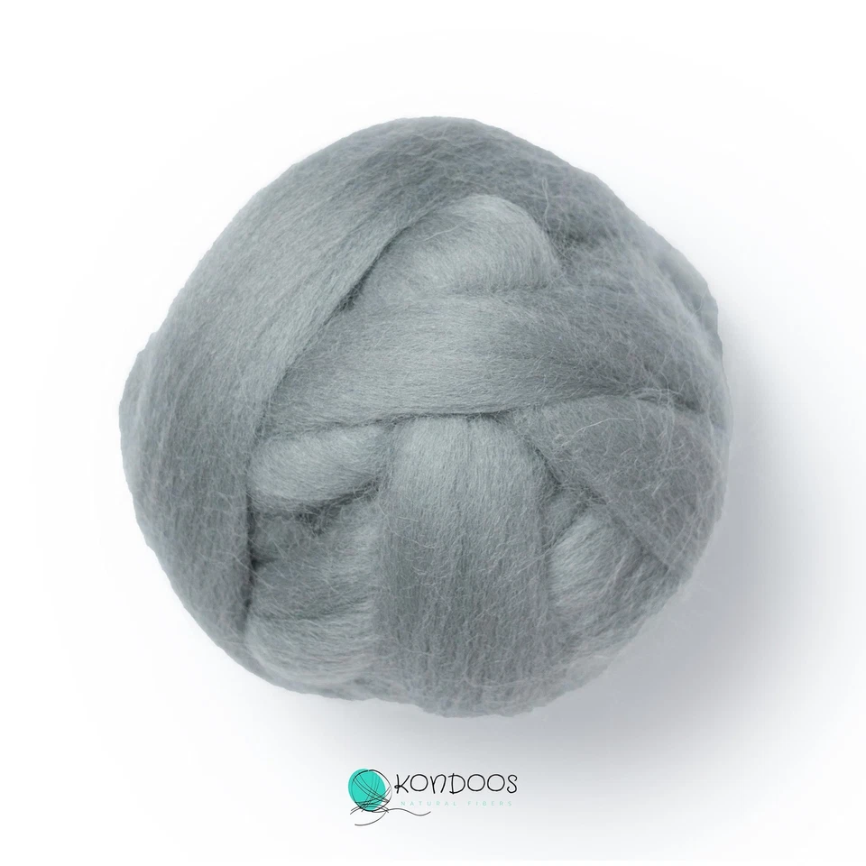 Roving de lana natural, 2 OZ. La mejor lana para fieltro de aguja y fieltro húmedo, mano... Foto 4 de 4