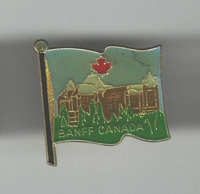 Banff Alberta Metal Pin Pinback-Used-VG-FREE SHIPPING