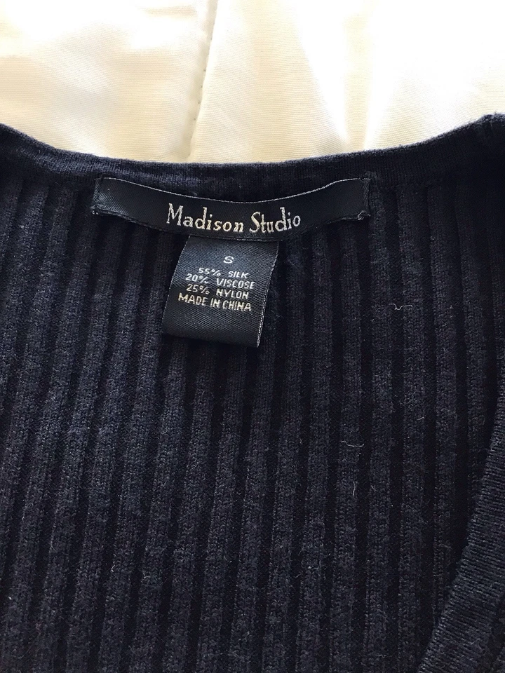 Кардиган Madison Studio темно-синий, S, Y2K, Dark Academia, гламурный гот, виски, 90-е - Изображение 3 из 4