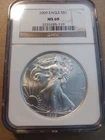 2009 American Silver Eagle NGC MS69 Brown Label