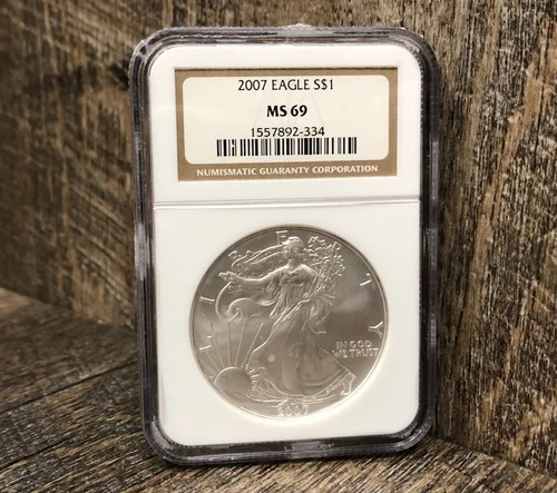 2007 American Silver Eagle $1 1 Oz Fine Silver Coin NGC MS69 Fast Ship!