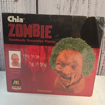 Chia Zombie Creepy Holden Decorative Planter   NEW Sealed Box
