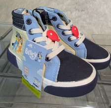 New Bluey Toddler Boys' High Top Shoes Sneakers Size 8 Slip On Zip Up