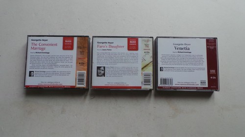 3 GEORGETTE HEYER CD AUDIO BOOKS FARO'S DAUGHTER/THE CONVENIENT MARRIAGE/VENETIA - Picture 2 of 2