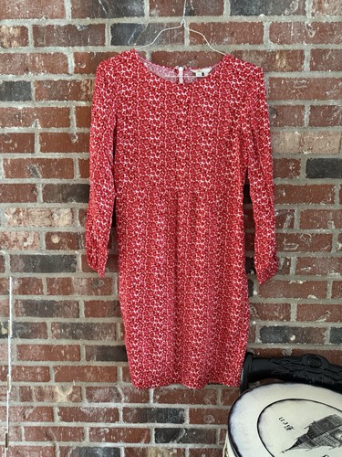 BODEN Size 6 Serena Dress Floral Cherry Red Ditsy Pop