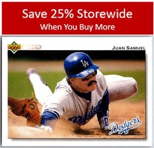 Juan Samuel 1992 Upper Deck #195 Los Angeles Dodgers